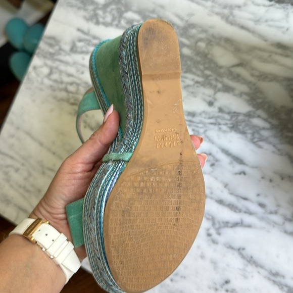 Stuart Weitzman Turquoise wedges brand new size 39 - Picture 5 of 7